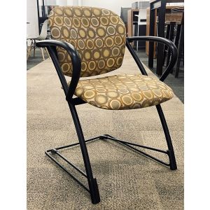 Steelcase Ally Multi Purposed Side Chair (Yellow Circle Pattern/Black)