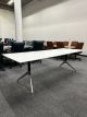 8' White Rectangular Conference Table